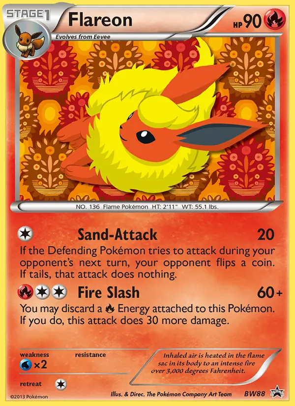 Flareon — BW Black Star Promos #BW88 (Pokémon TCG card)