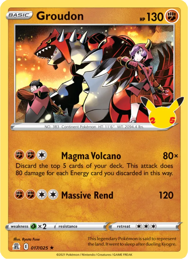 Groudon — Celebrations #17 (Pokémon TCG card)