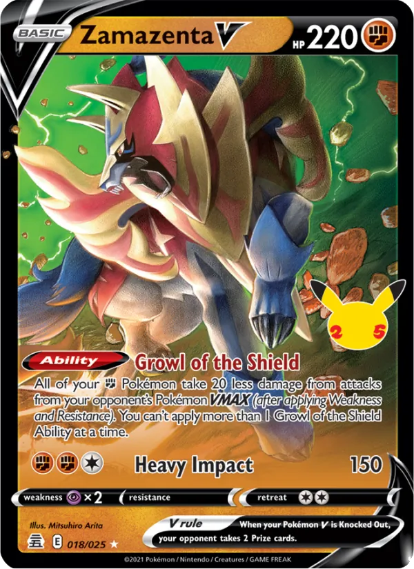 Zamazenta V — Celebrations #18 (Pokémon TCG card)