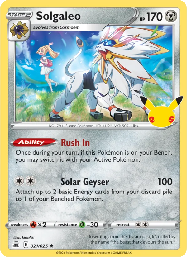 Solgaleo — Celebrations #21 (Pokémon TCG card)
