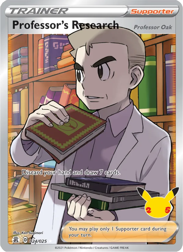 Professor's Research (Professor Oak) — Celebrations #24 (Pokémon TCG card)