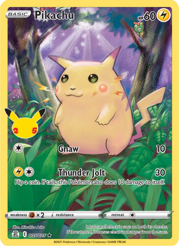Pikachu — Celebrations #5 (Pokémon TCG card)