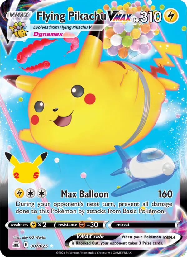 Flying Pikachu VMAX — Celebrations #7 (Pokémon TCG card)