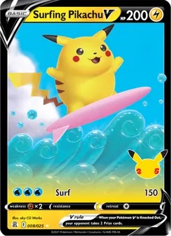 Surfing Pikachu V (Celebrations #8)