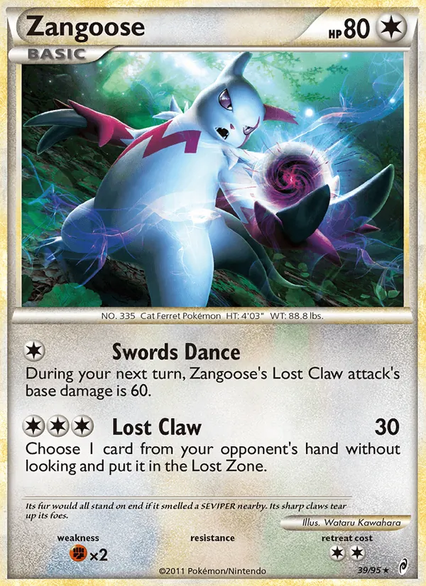 Zangoose — Call of Legends #39 (Pokémon TCG card)