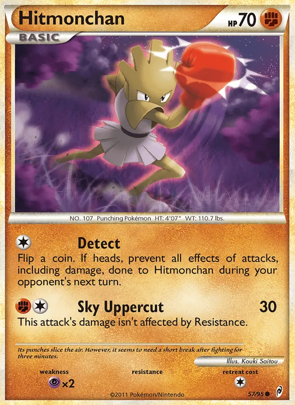 Hitmonchan — Call of Legends #57 (Pokémon TCG card)