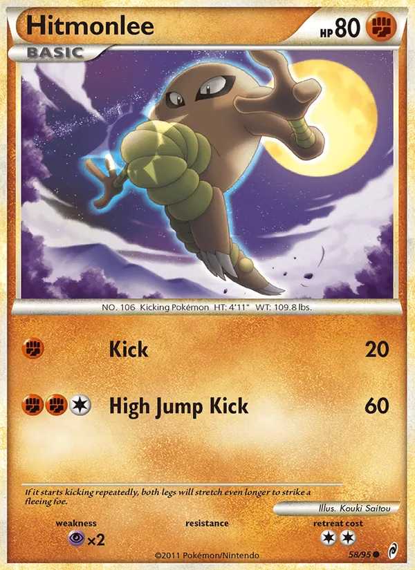 Hitmonlee — Call of Legends #58 (Pokémon TCG card)