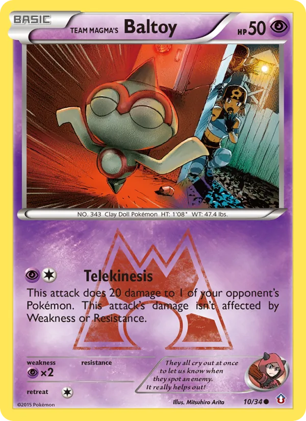 Team Magma's Baltoy — Double Crisis #10 (Pokémon TCG card)