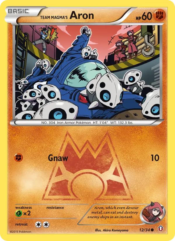 Team Magma's Aron — Double Crisis #12 (Pokémon TCG card)