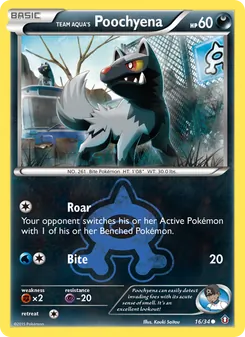 Team Aqua's Poochyena (Double Crisis #16)