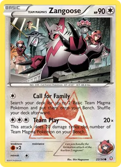 Team Magma's Zangoose (Double Crisis #22)