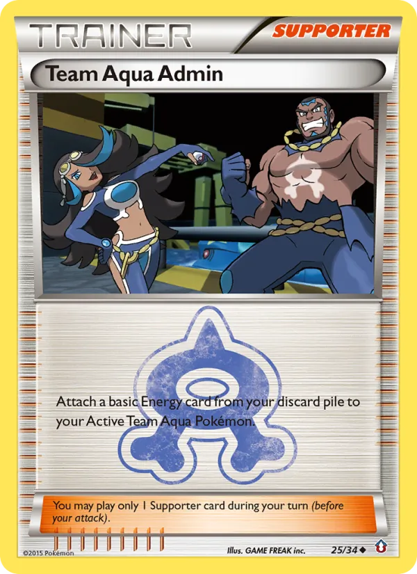 Team Aqua Admin — Double Crisis #25 (Pokémon TCG card)