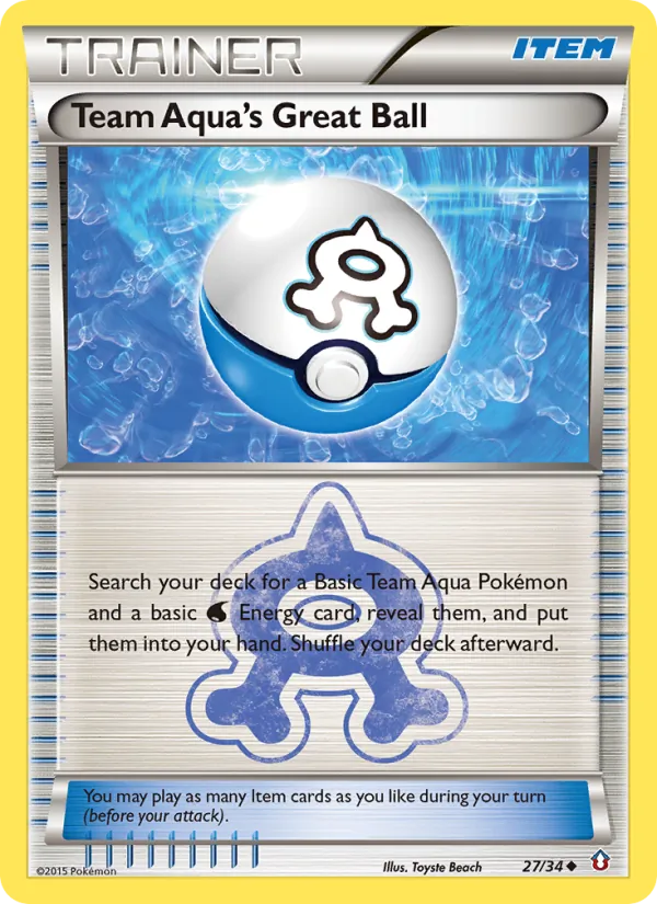 Team Aqua's Great Ball — Double Crisis #27 (Pokémon TCG card)