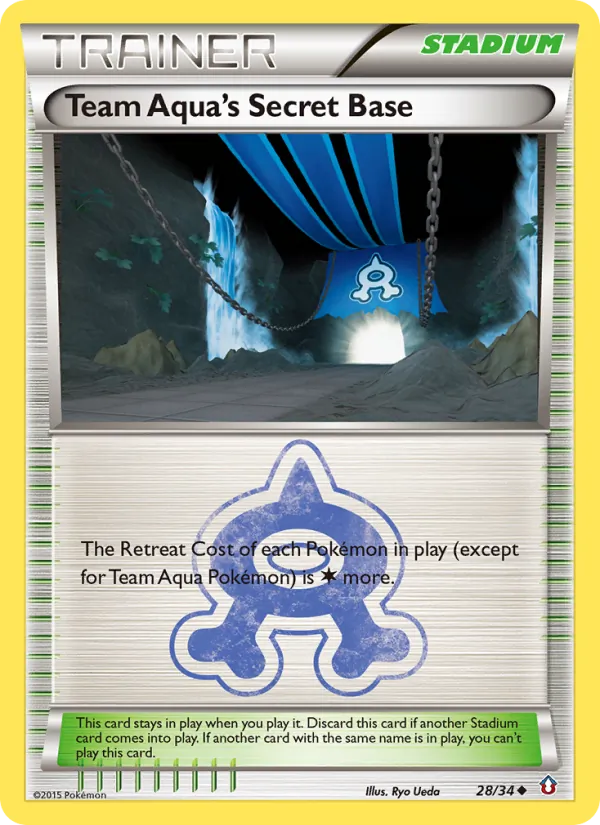 Team Aqua's Secret Base — Double Crisis #28 (Pokémon TCG card)