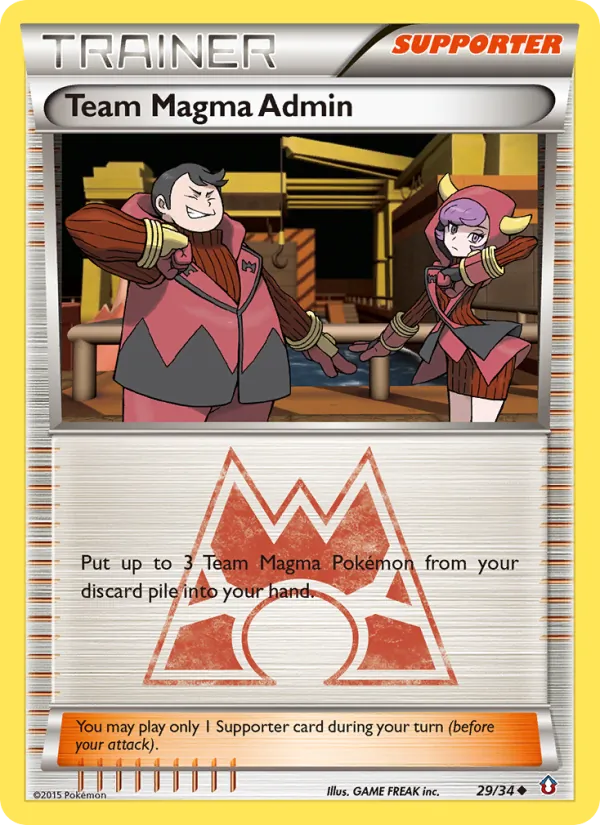 Team Magma Admin — Double Crisis #29 (Pokémon TCG card)