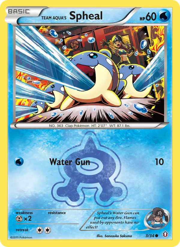Team Aqua's Spheal — Double Crisis #3 (Pokémon TCG card)