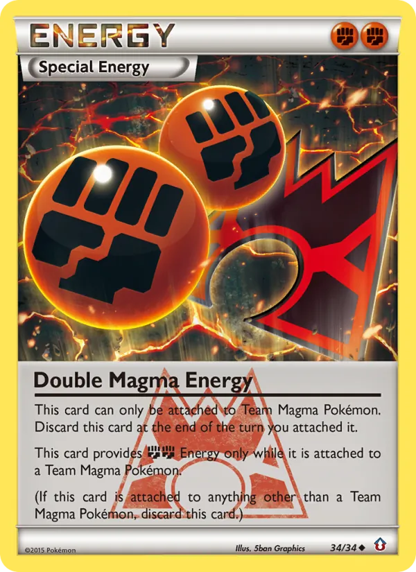 Double Magma Energy — Double Crisis #34 (Pokémon TCG card)