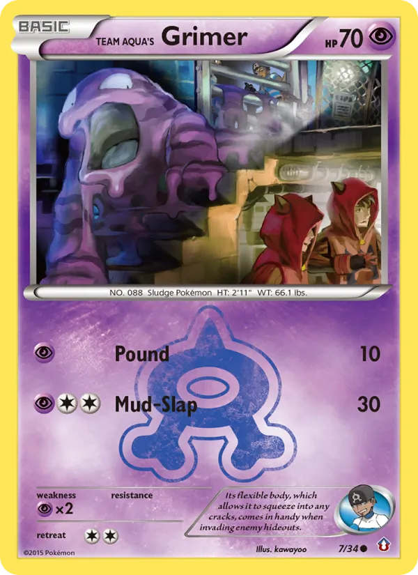 Team Aqua's Grimer — Double Crisis #7 (Pokémon TCG card)