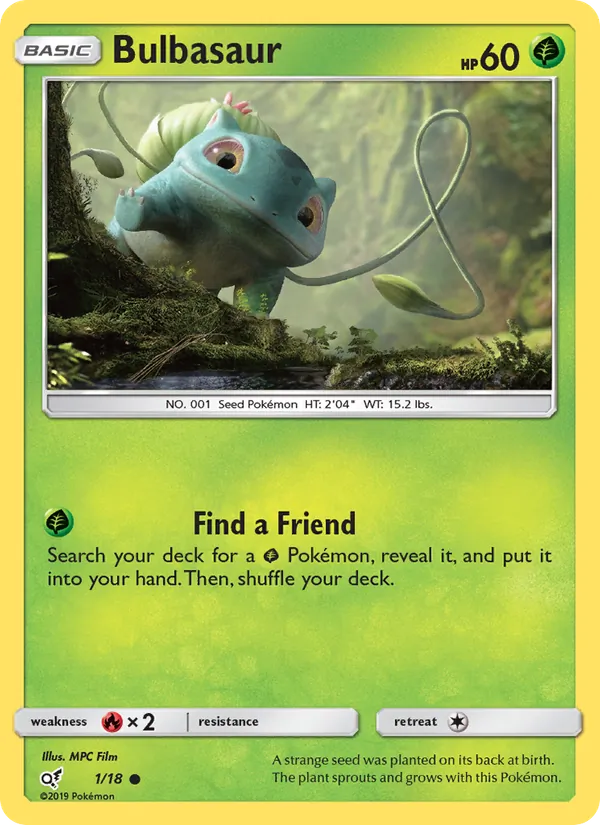 Bulbasaur — Detective Pikachu #1 (Pokémon TCG card)