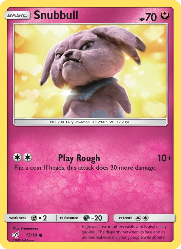 Snubbull — Detective Pikachu #15 (Pokémon TCG card)