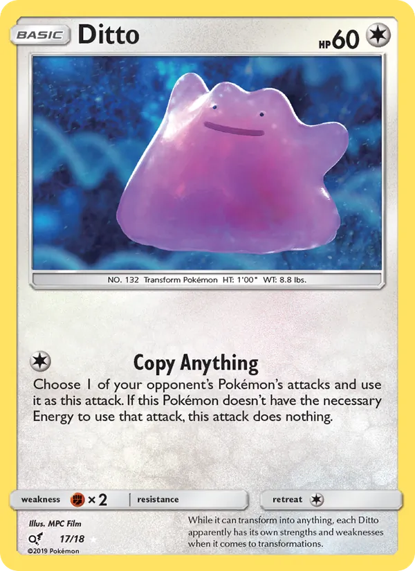 Ditto — Detective Pikachu #17 (Pokémon TCG card)