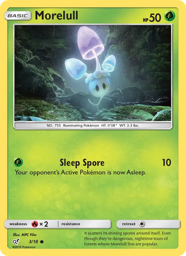 Morelull — Detective Pikachu #3 (Pokémon TCG card)