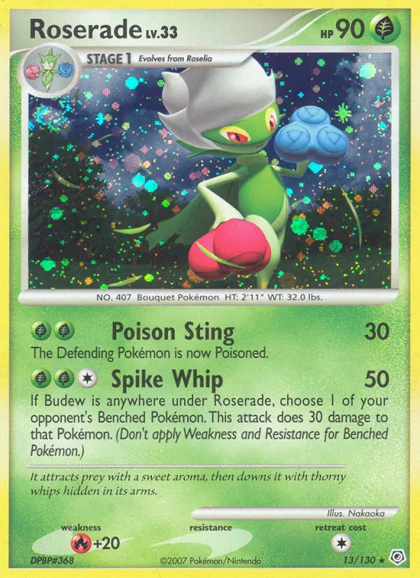 Roserade — Diamond & Pearl #13 (Pokémon TCG card)