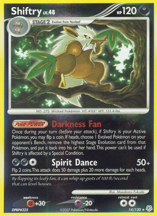 Shiftry — Diamond & Pearl #14 (Pokémon TCG card)