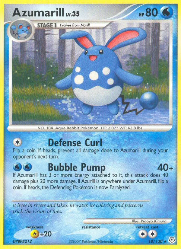 Azumarill — Diamond & Pearl #18 (Pokémon TCG card)
