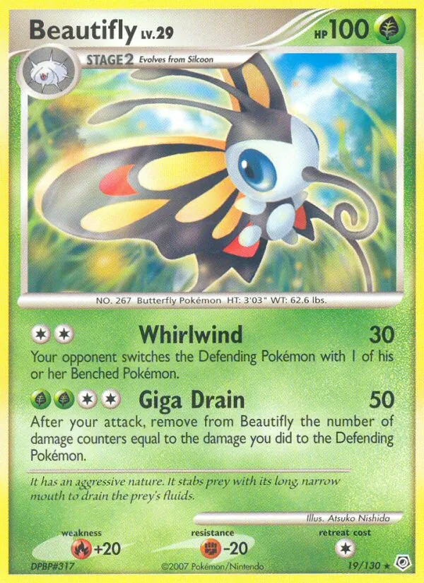 Beautifly — Diamond & Pearl #19 (Pokémon TCG card)