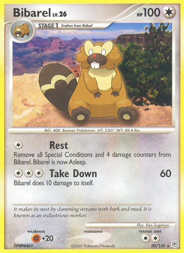 Bibarel — Diamond & Pearl #20 (Pokémon TCG card)
