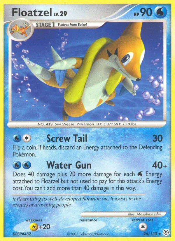Floatzel — Diamond & Pearl #26 (Pokémon TCG card)