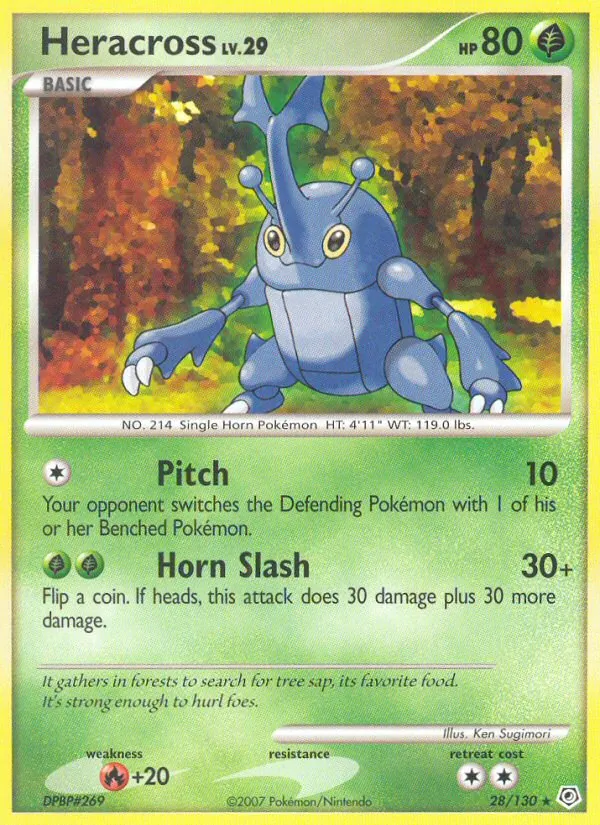 Heracross — Diamond & Pearl #28 (Pokémon TCG card)