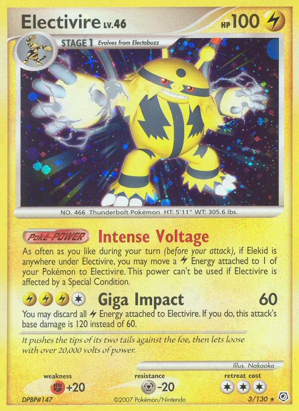 Electivire — Diamond & Pearl #3 (Pokémon TCG card)