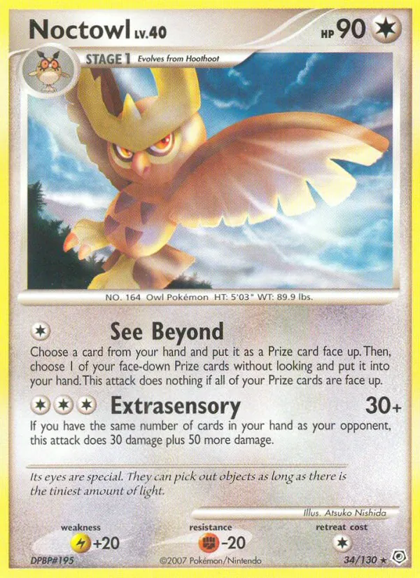 Noctowl — Diamond & Pearl #34 (Pokémon TCG card)