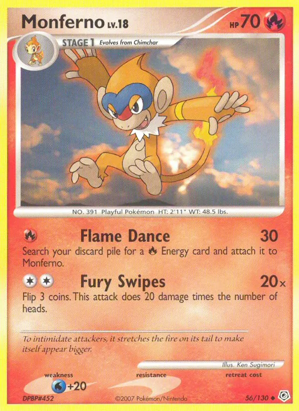 Monferno — Diamond & Pearl #56 (Pokémon TCG card)