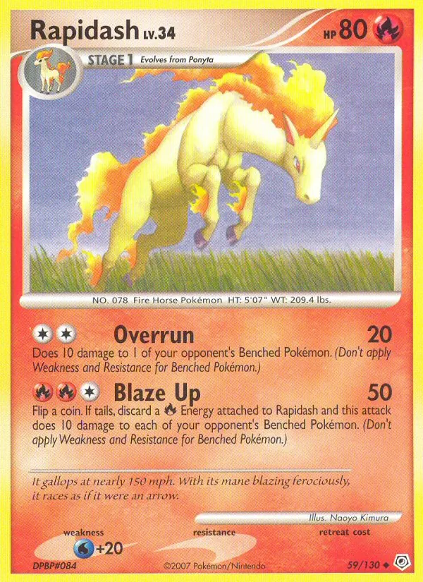 Rapidash — Diamond & Pearl #59 (Pokémon TCG card)
