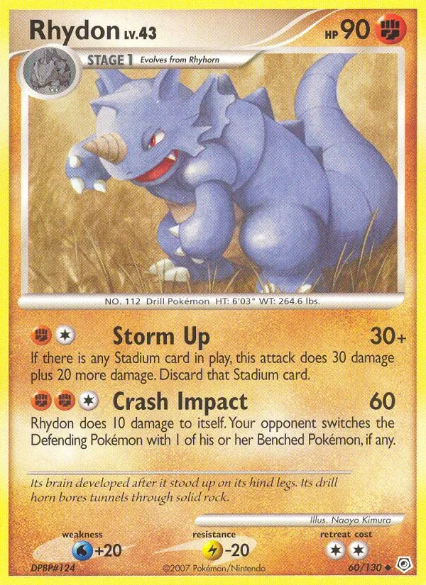 Rhydon — Diamond & Pearl #60 (Pokémon TCG card)