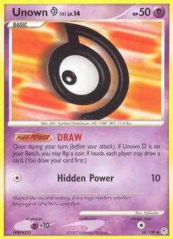 Unown D (Diamond & Pearl #68)