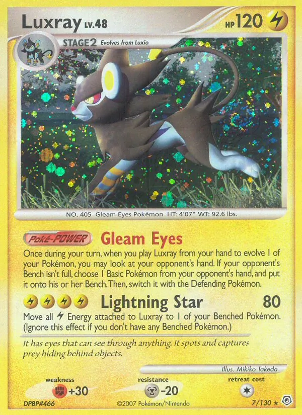 Luxray — Diamond & Pearl #7 (Pokémon TCG card)