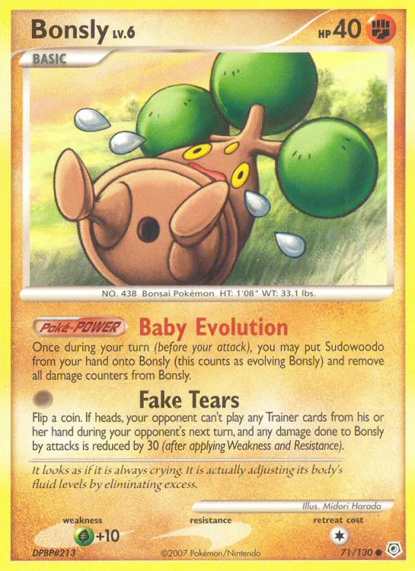 Bonsly — Diamond & Pearl #71 (Pokémon TCG card)