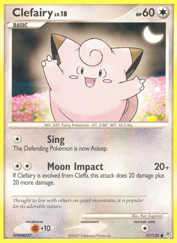 Clefairy — Diamond & Pearl #77 (Pokémon TCG card)