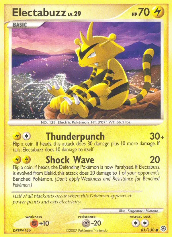 Electabuzz — Diamond & Pearl #81 (Pokémon TCG card)