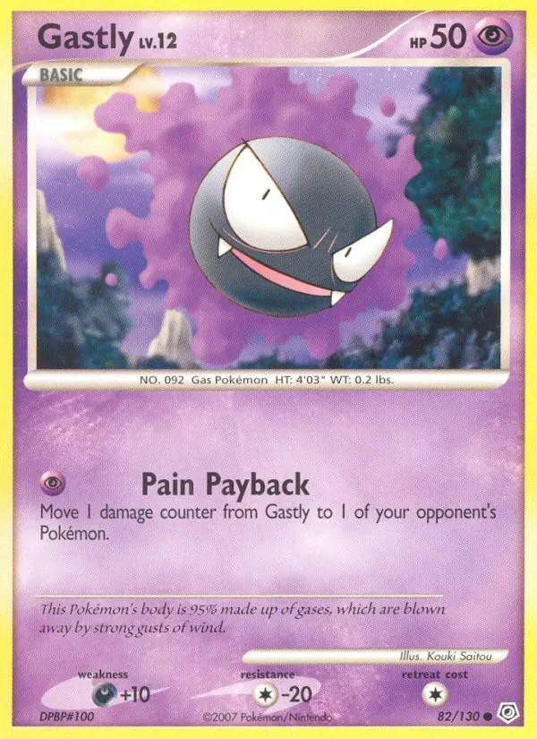 Gastly — Diamond & Pearl #82 (Pokémon TCG card)