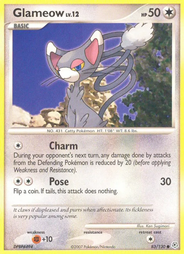 Glameow — Diamond & Pearl #83 (Pokémon TCG card)
