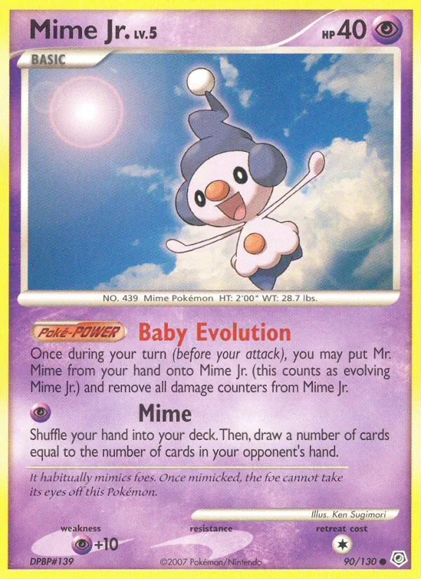 Mime Jr. — Diamond & Pearl #90 (Pokémon TCG card)
