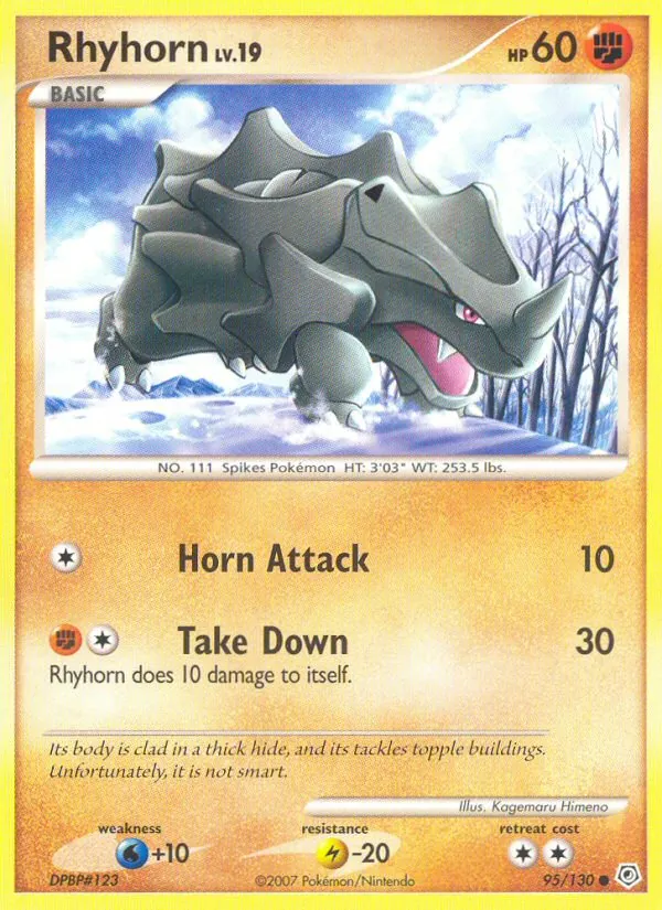 Rhyhorn — Diamond & Pearl #95 (Pokémon TCG card)