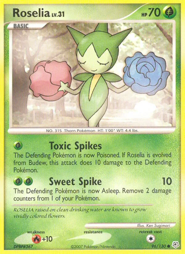 Roselia — Diamond & Pearl #96 (Pokémon TCG card)