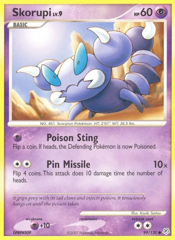Skorupi — Diamond & Pearl #99 (Pokémon TCG card)