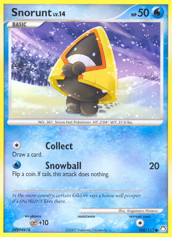 Snorunt — Mysterious Treasures #100 (Pokémon TCG card)